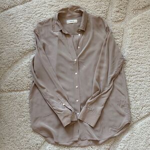 Everlane Taupe Button Down Shirt